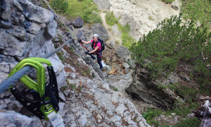 Klettersteig Verborgene Welt - im Steig