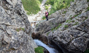 Klettersteig Verborgene Welt - im Steig