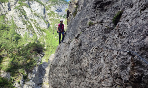 Klettersteig Verborgene Welt - im Steig