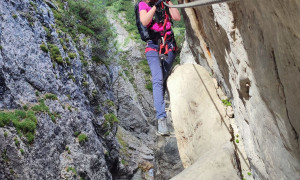 Klettersteig Verborgene Welt - im Steig