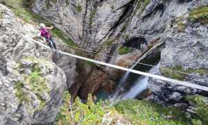 Klettersteig Verborgene Welt - im Steig