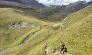 Wilde Kreuzspitze, Wurmaulspitze - Abstieg zur Brixnerhütte
