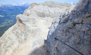 Bergtour Conturines, Lavarella - Abstieg Conturinesspitze