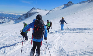 Skihochtour Hochalmspitze - Abfahrt, rechts oben Steinerne Mandln Skihochtour Hochalmspitze - Abfahrt, rechts oben Steinerne Mandln