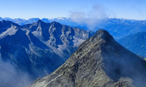 Bergtour Durreck - Gipfelsieg, mit Blick zum Großen Moosstock