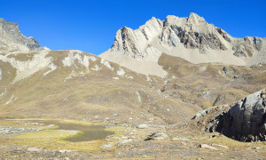 Bergtour Quirl - Aufstieg bei den Hohen Gruben, Blick zum Quirl