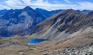 Bergtour Quirl - Aufstieg bei den Hohen Gruben, Blick zum Hochschober