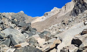 Bergtour Quirl - Aufstieg, über Schuttrinnen