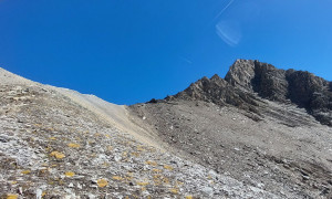 Bergtour Quirl - Aufstieg, über Schuttrinnen