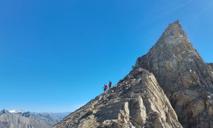 Bergtour Quirl - Abstieg, Rückblick Gipfel
